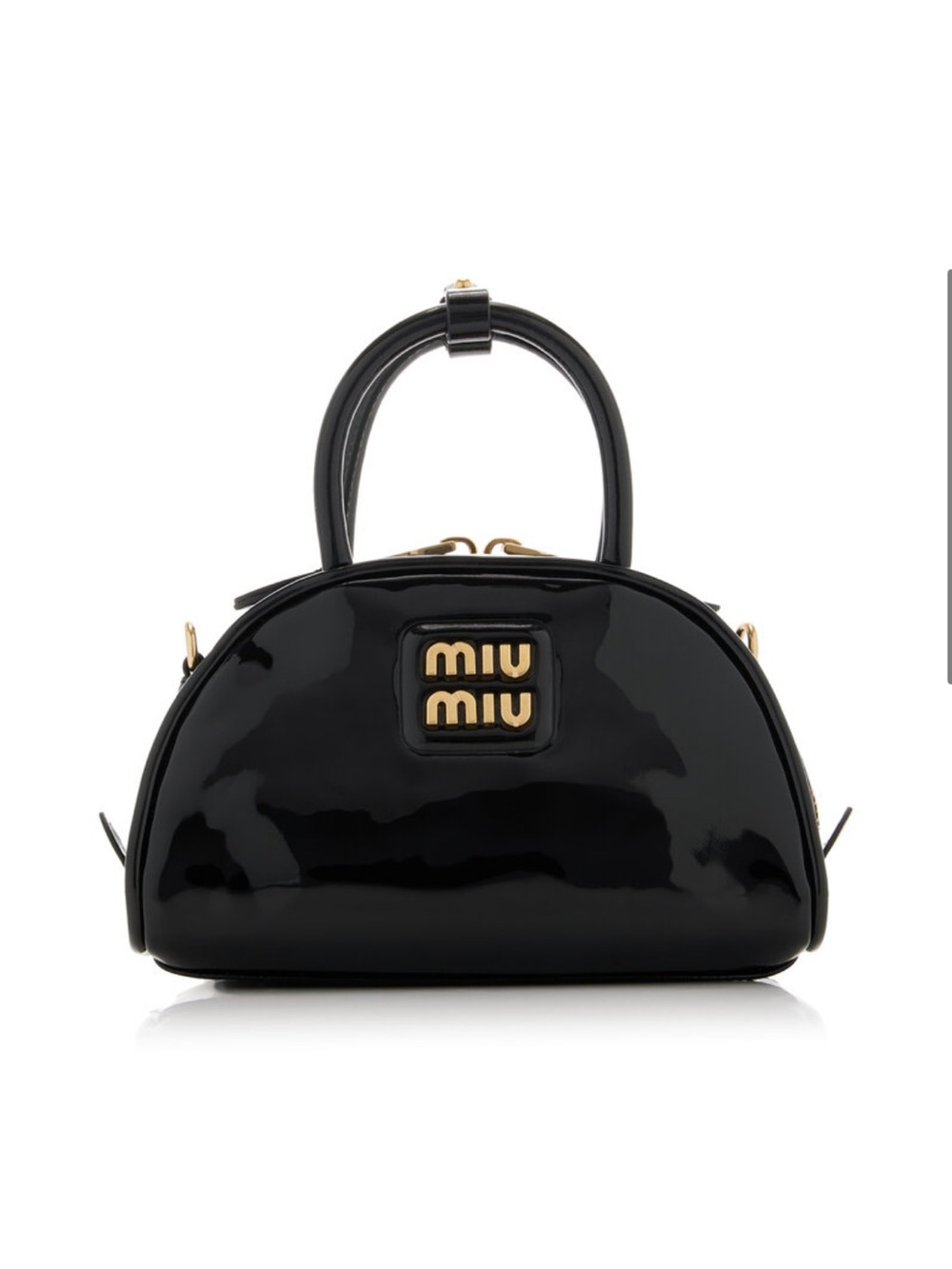 Miu Miu Patent Leather Top Handle Bag